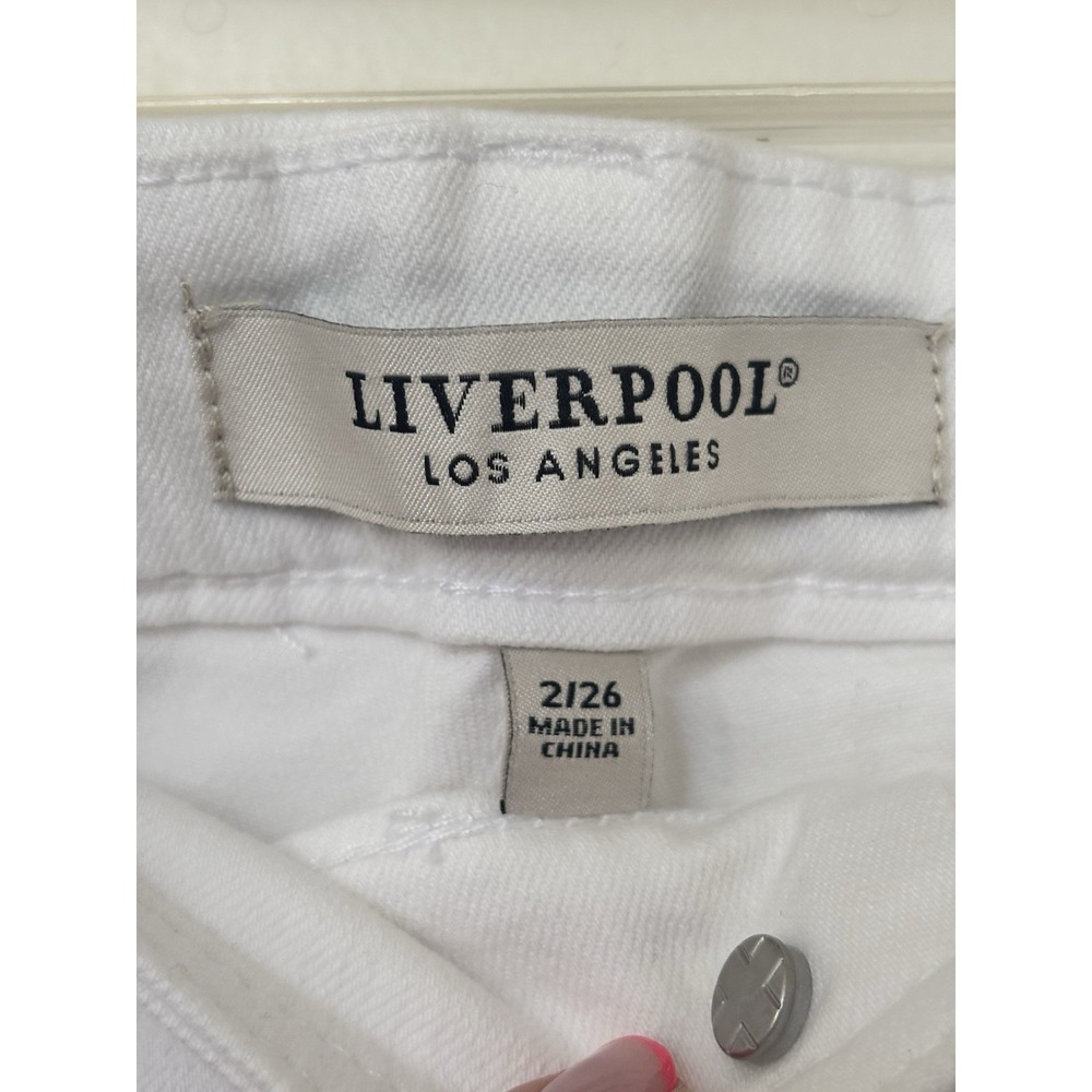 Liverpool Los Angeles Gia Glider Ankle Skinny Jeans Women's Size 2 White New NWT - Picture 11 of 12